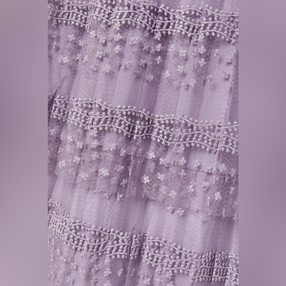 Self Portrait Lilac Tiered Midi Dress - Picture 8 of 16